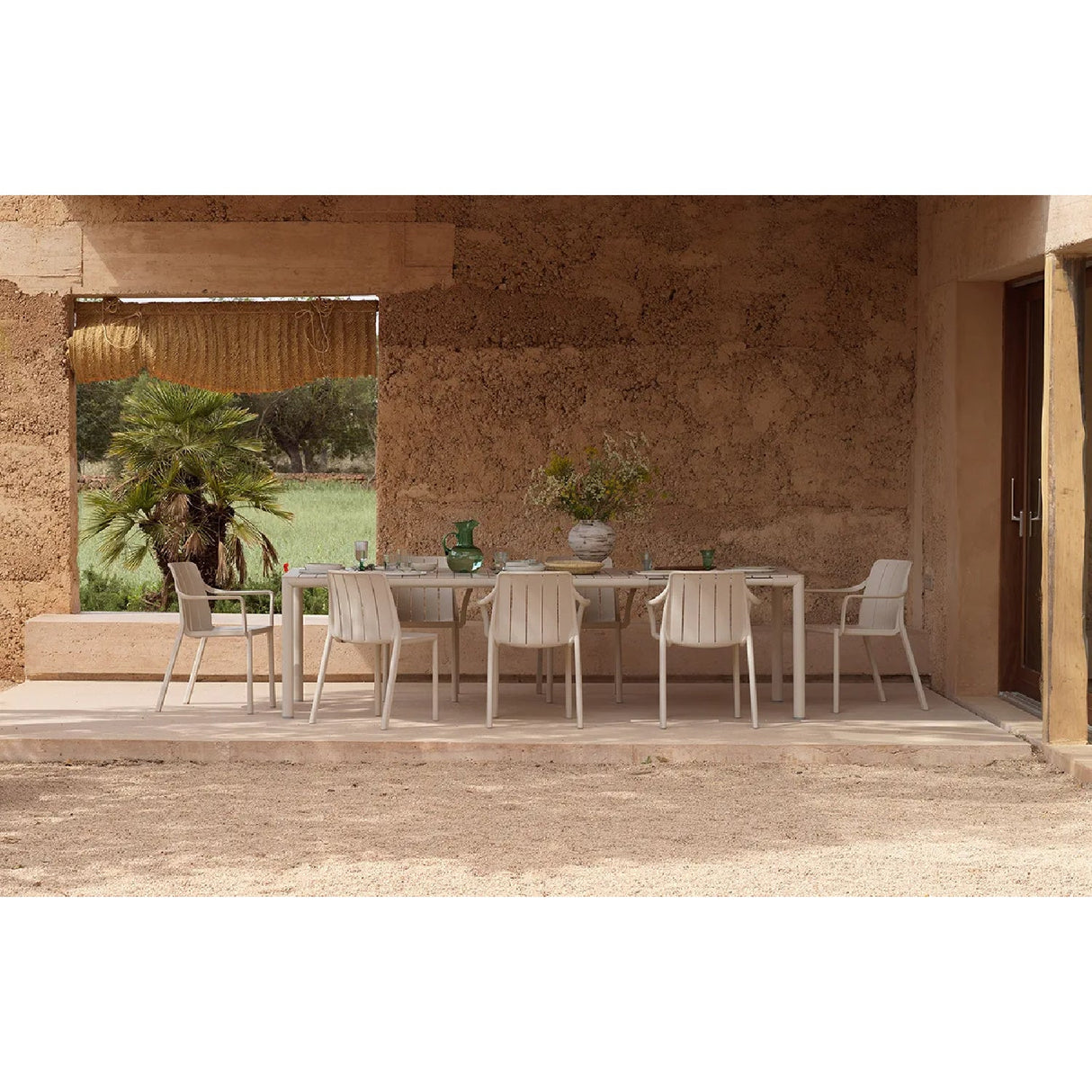 Slatted Outdoor Monobloc Armchair | Oroa.com