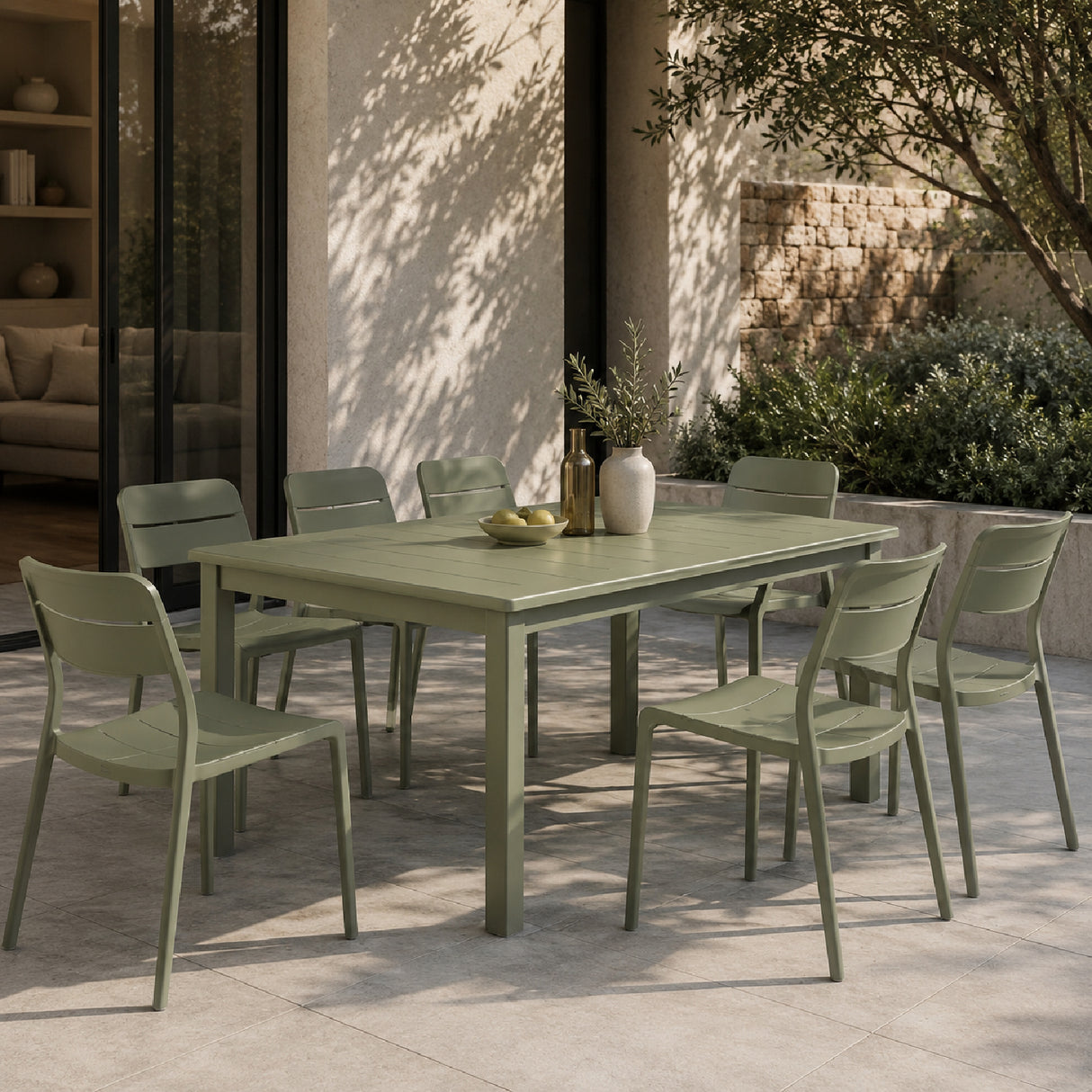 Regenerated Fiberglass Outdoor Dining Chair | Oroa.com