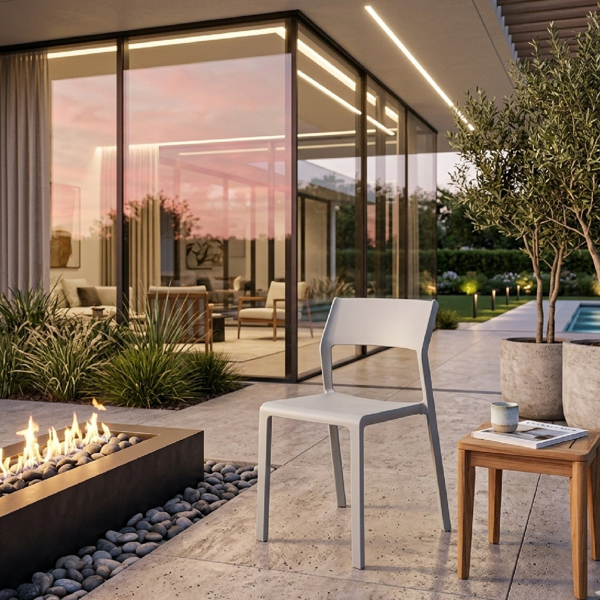 Open-back Outdoor Dining Chair | Oroa.com
