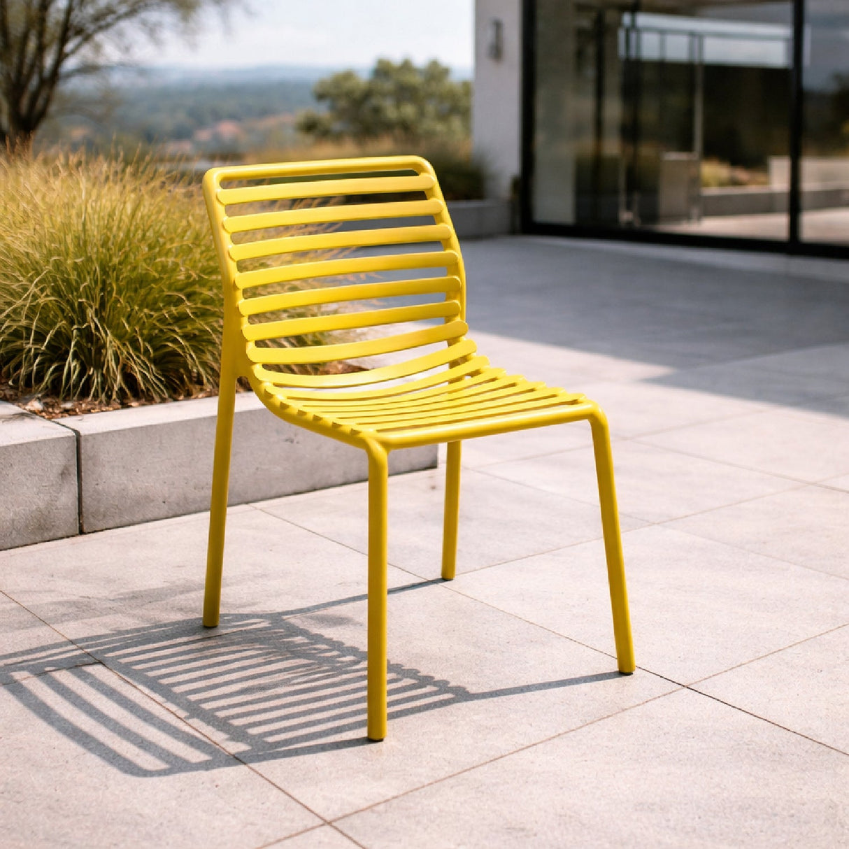 Slatted Outdoor Monobloc Dining Chair | Oroa.com