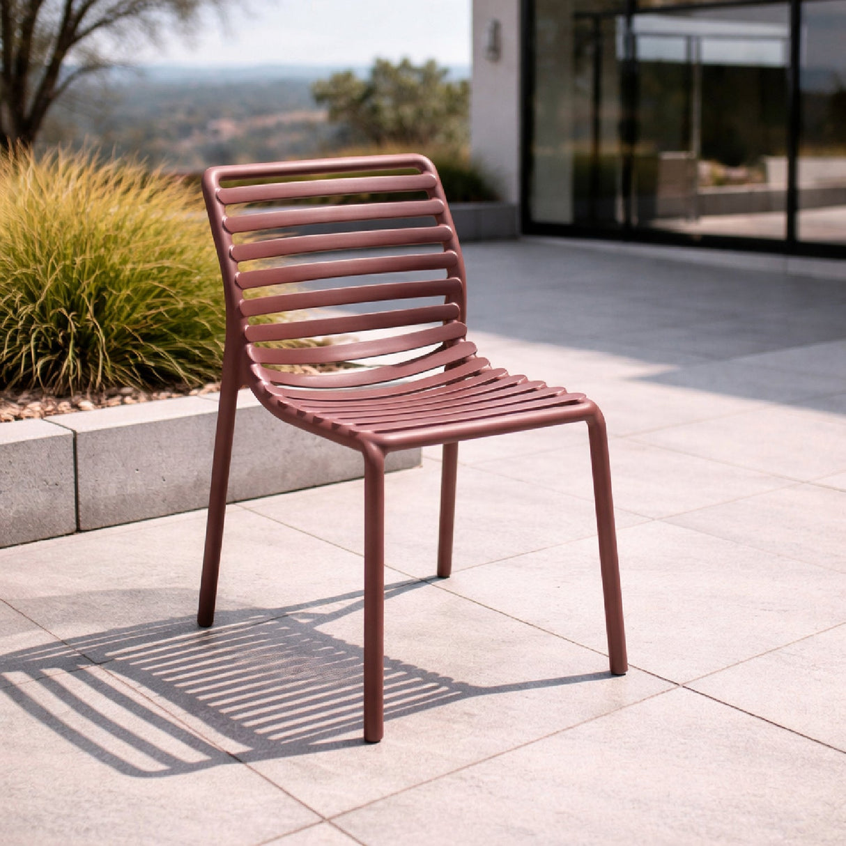 Slatted Outdoor Monobloc Dining Chair | Oroa.com