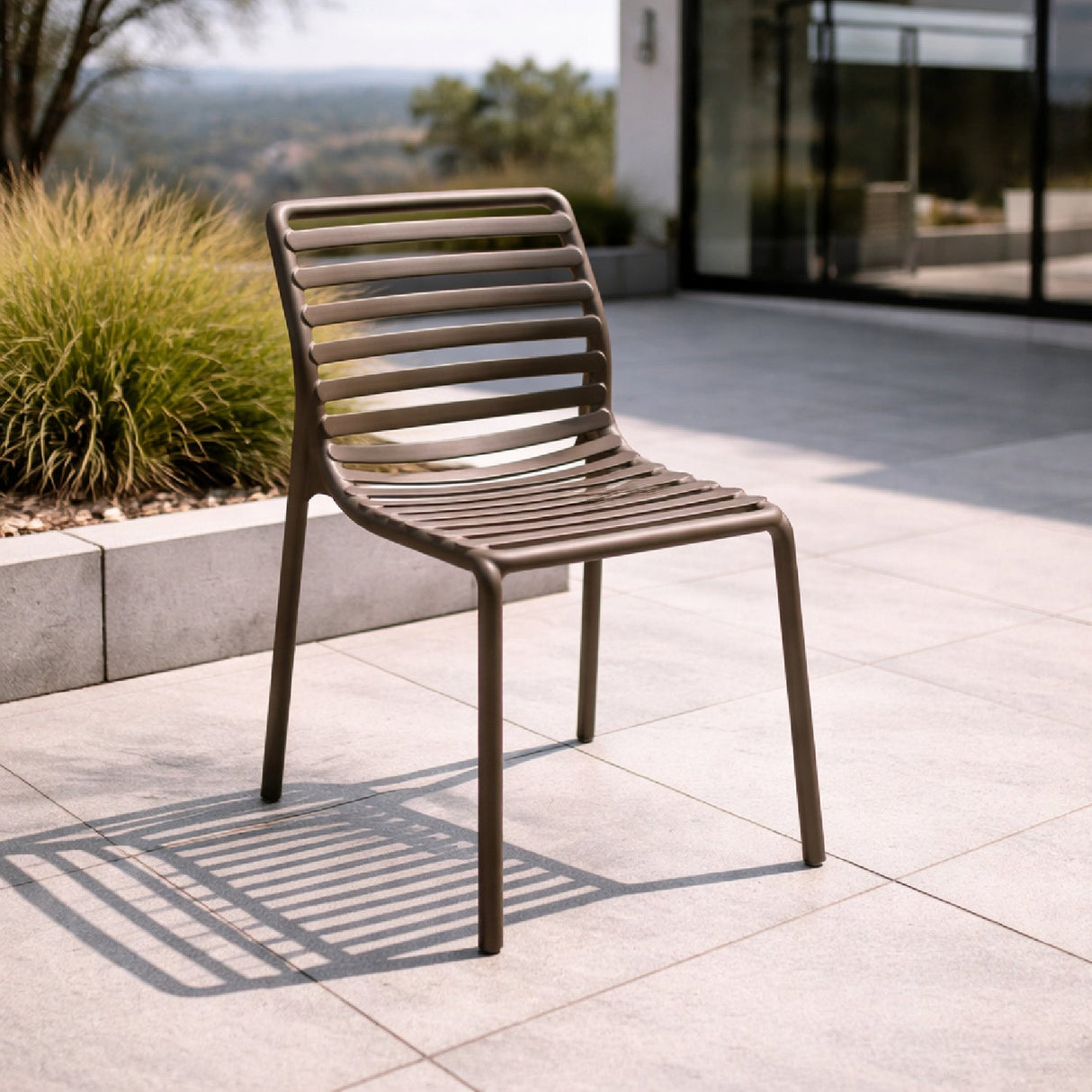 Slatted Outdoor Monobloc Dining Chair | Oroa.com