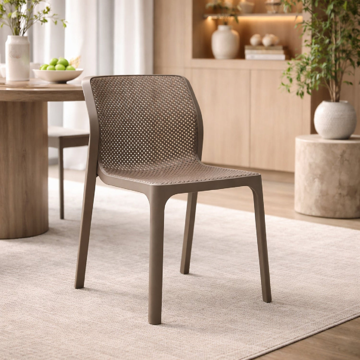 Perforated Monobloc Outdoor Dining Chair | Oroa.com