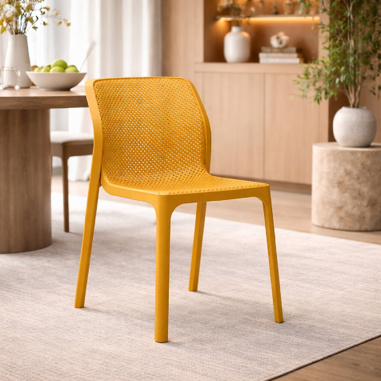 Perforated Monobloc Outdoor Dining Chair | Oroa.com