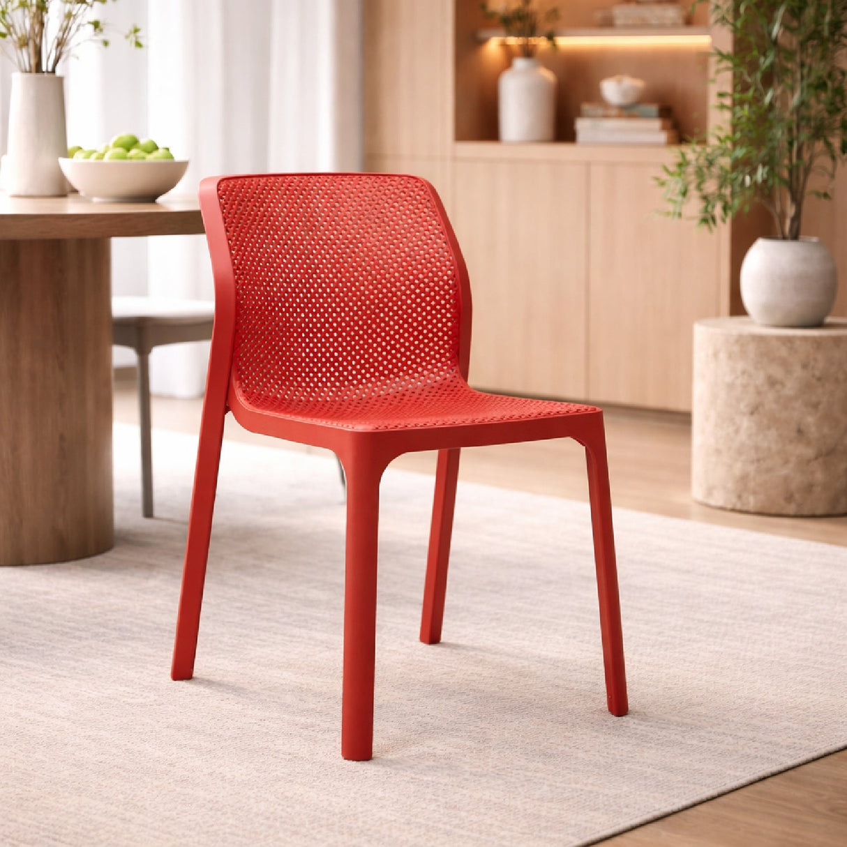Perforated Monobloc Outdoor Dining Chair | Oroa.com