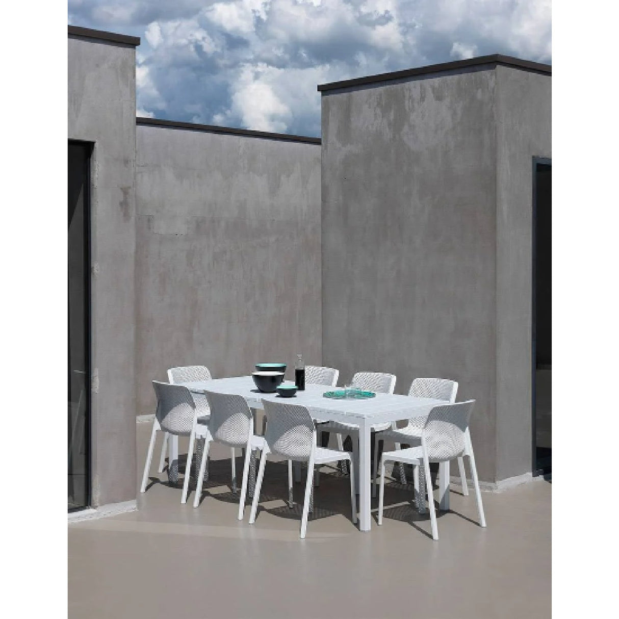 Perforated Monobloc Outdoor Dining Chair | Oroa.com