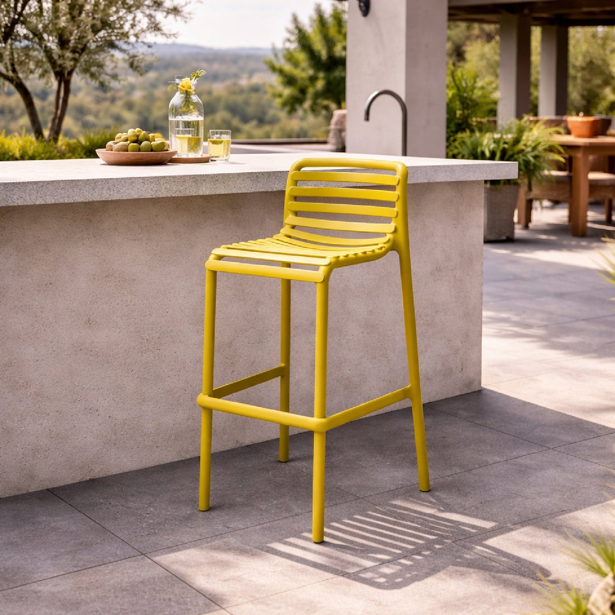 Slatted Outdoor Bar Stool | Oroa.com