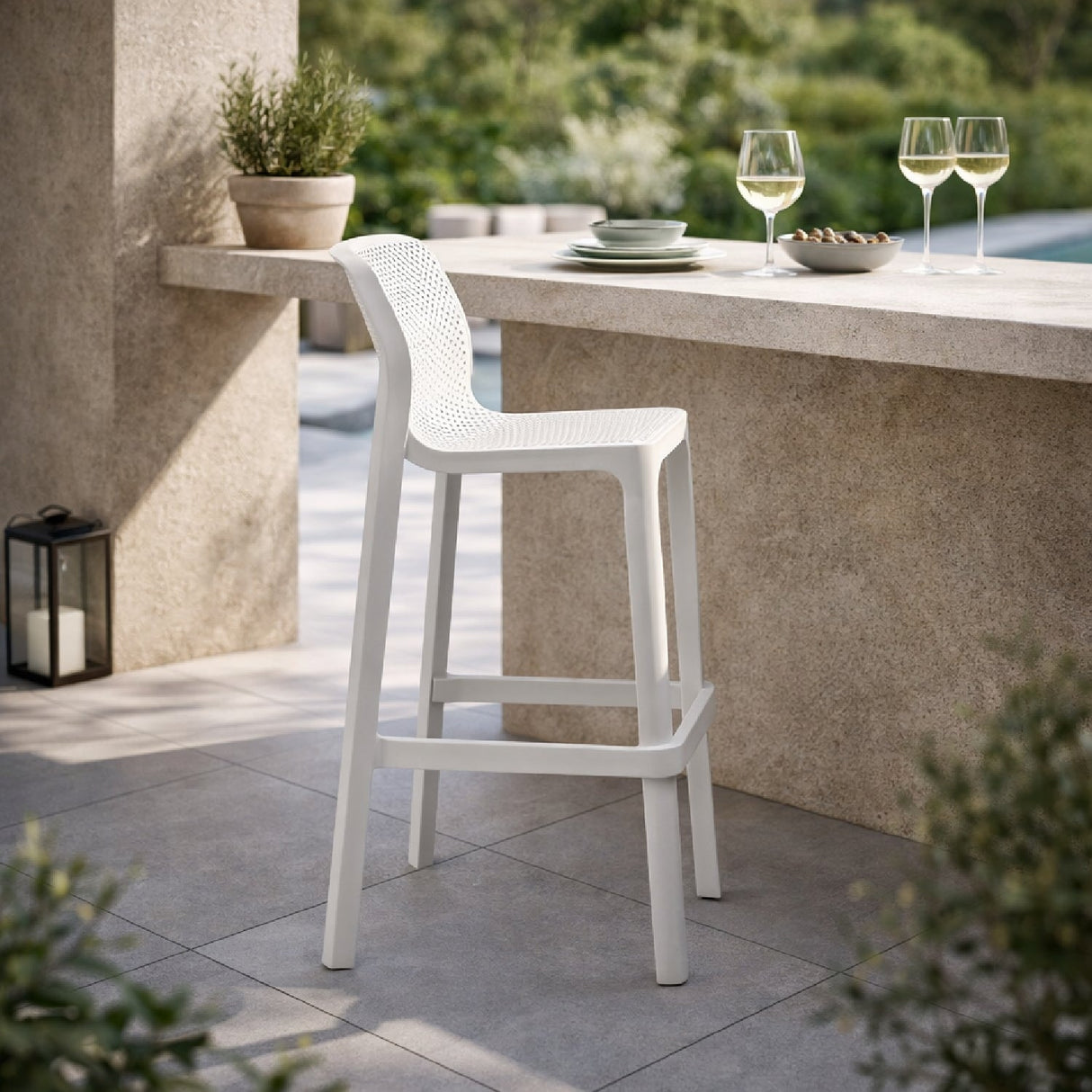 Outdoor Perforated Bar Stool | Oroa.com