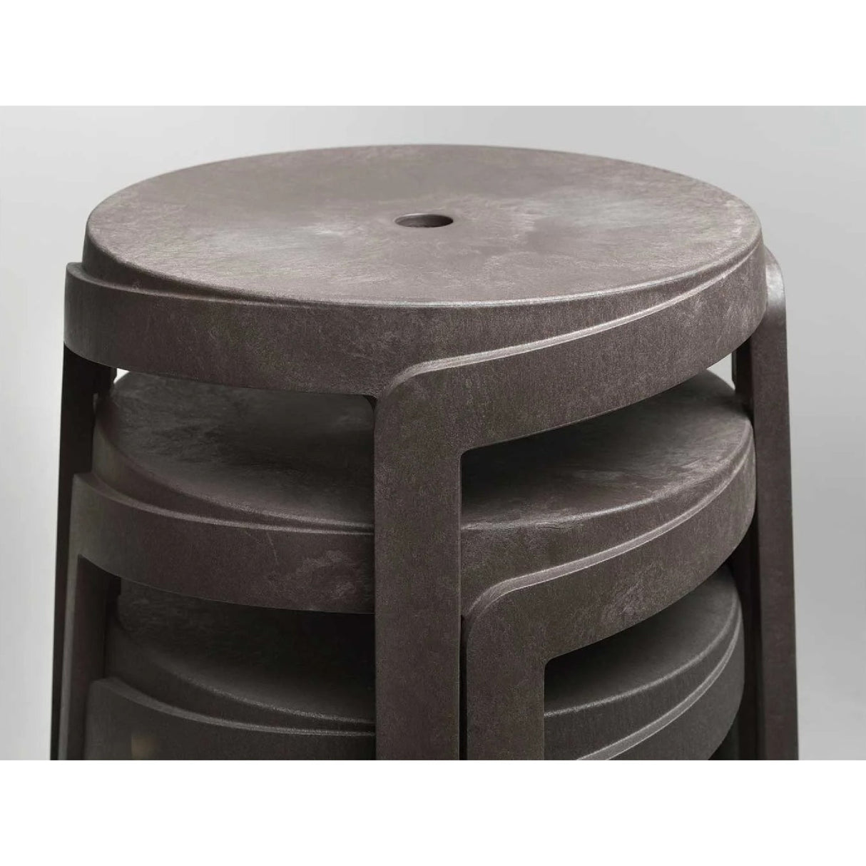 Regenerated Fiberglass Round Outdoor Stool | Oroa.com