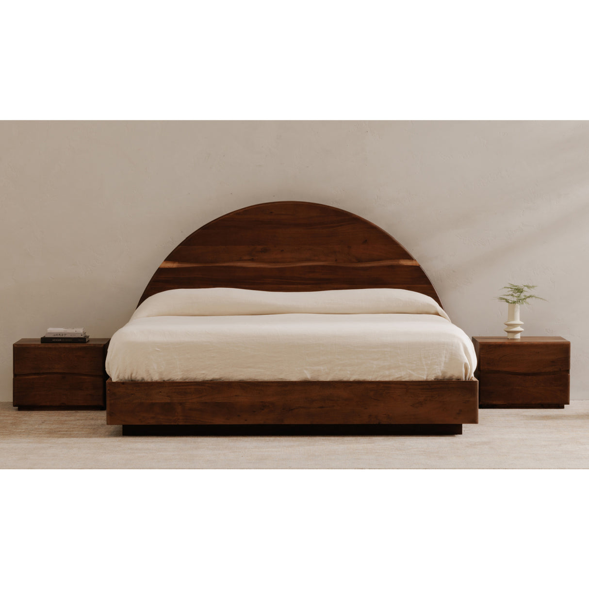 Modern European furniture - Solid Acacia 2-Drawer Nightstand - www.oroa.com | Oroa.com
