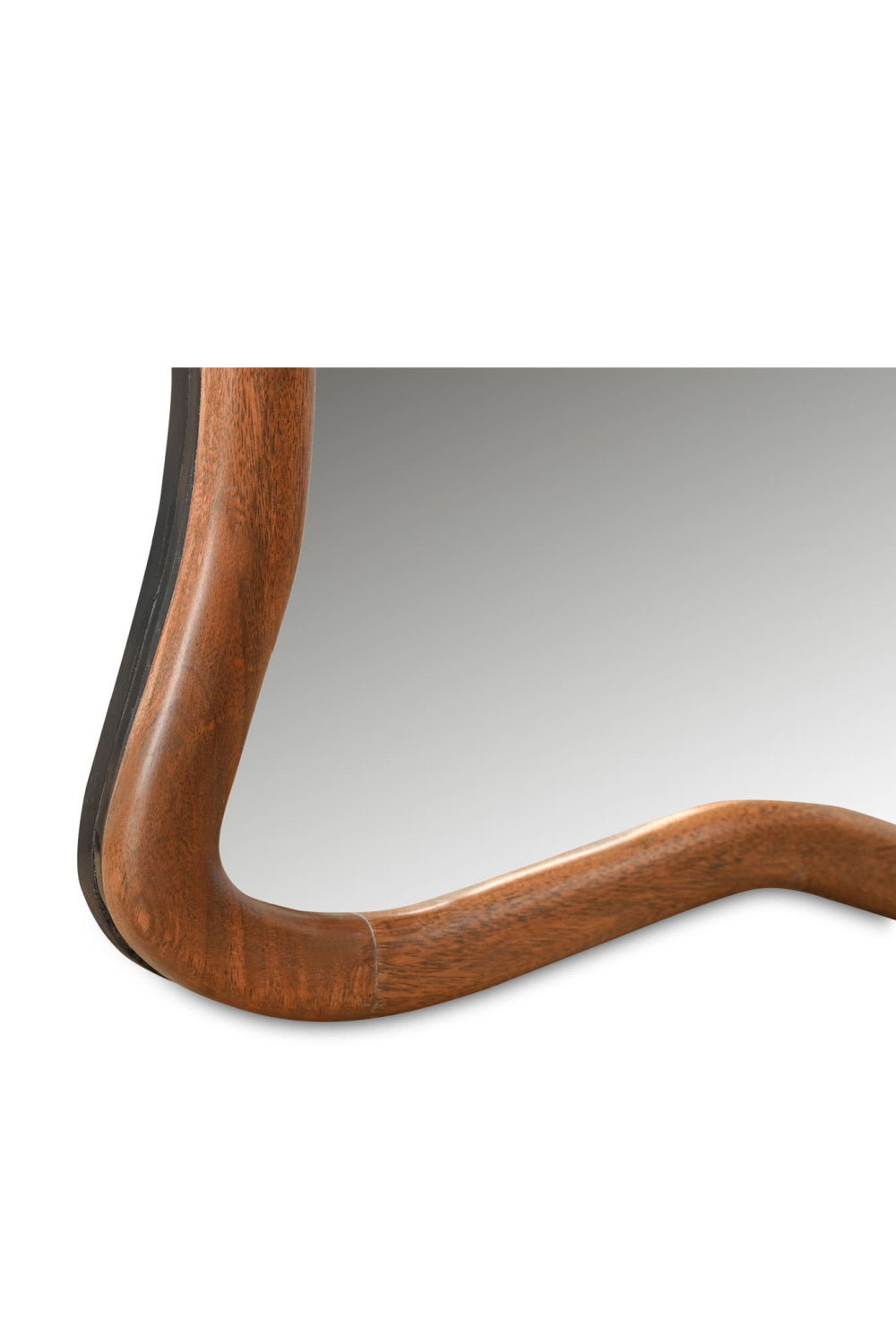 Modern European furniture - Acacia Squiggle Mirror L - www.oroa.com | Oroa.com