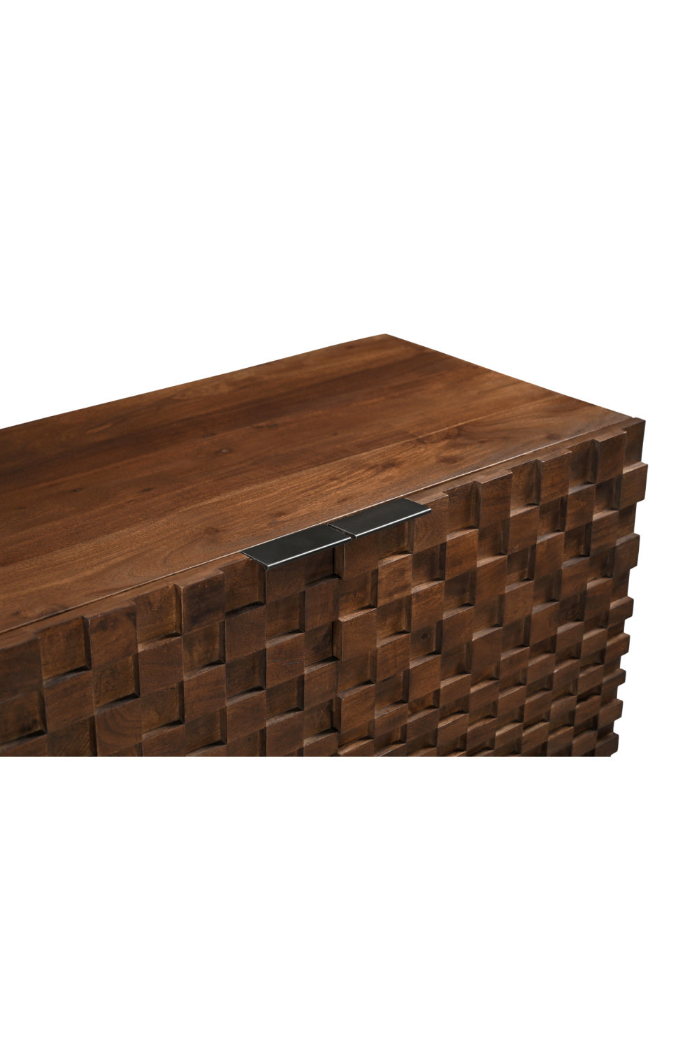 Modern European furniture - Geometric-Patterned Acacia 4-Door Sideboard - www.oroa.com | Oroa.com