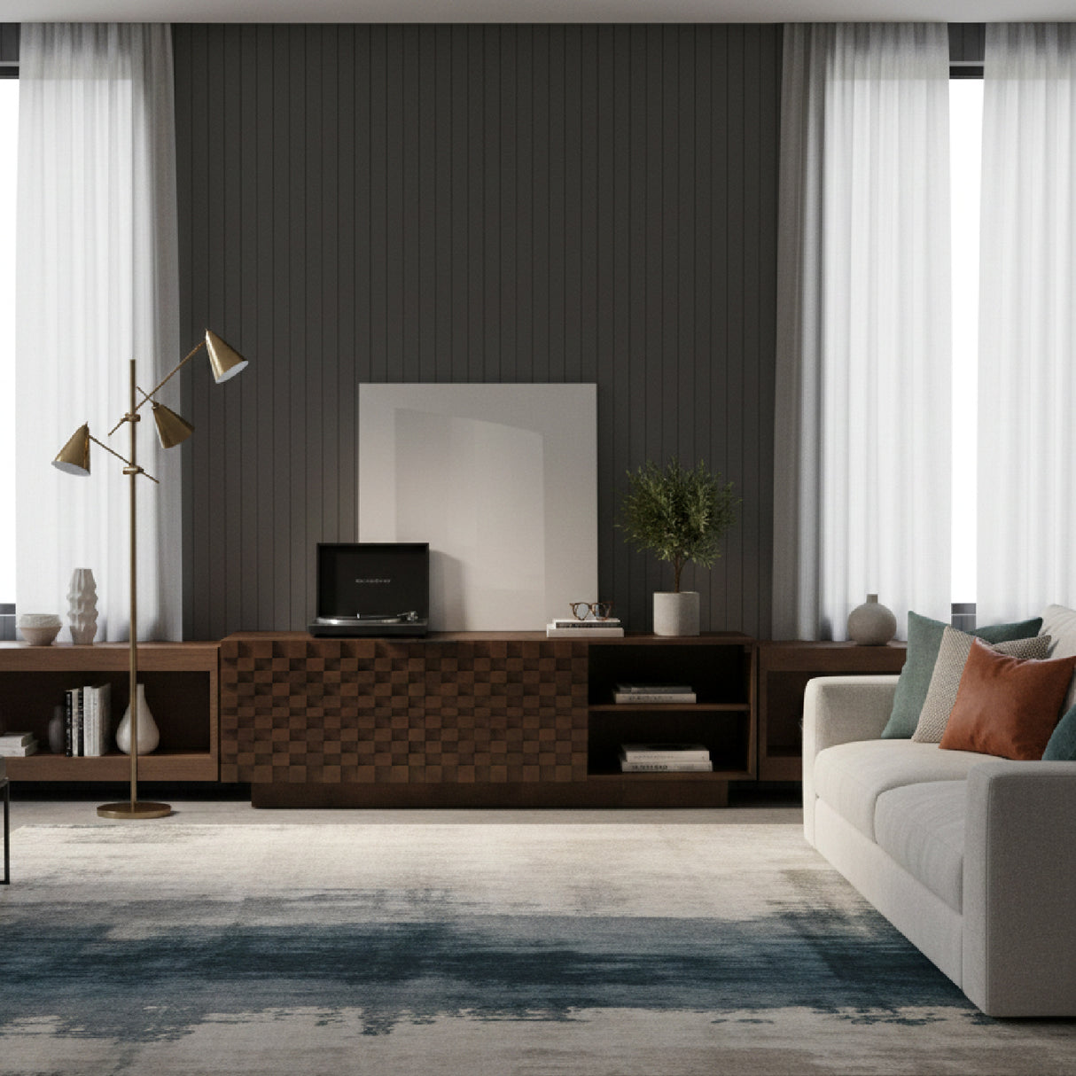 Modern European furniture - Acacia 2-Door Media Cabinet - www.oroa.com | Oroa.com