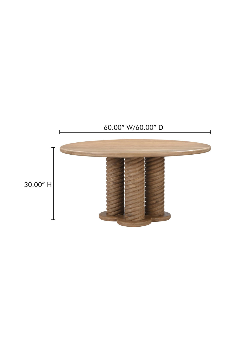 Modern European furniture - Oak Turned-Leg Dining Table - www.oroa.com | Oroa.com