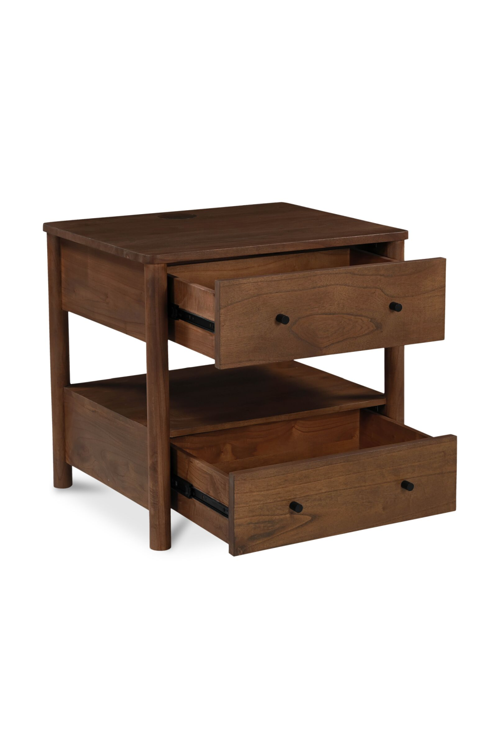 Modern European furniture - 2-Drawer Wooden Charging Nightstand - www.oroa.com | Oroa.com