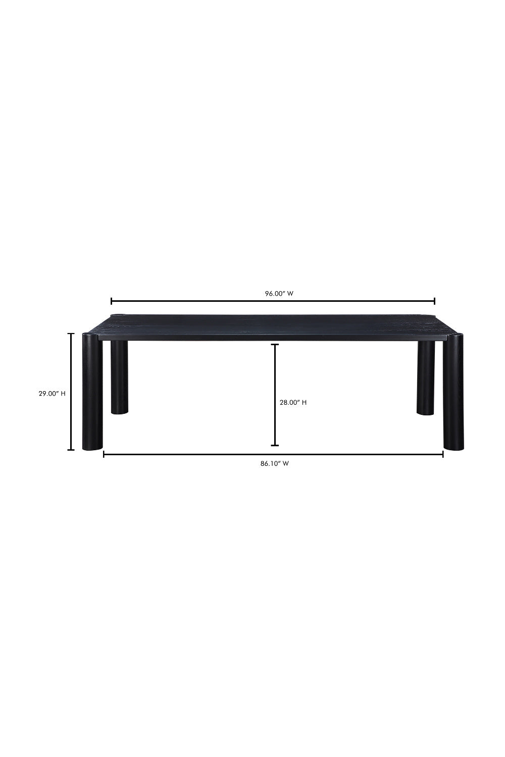 Modern European furniture - Black Oak Dining Table - www.oroa.com | Oroa.com