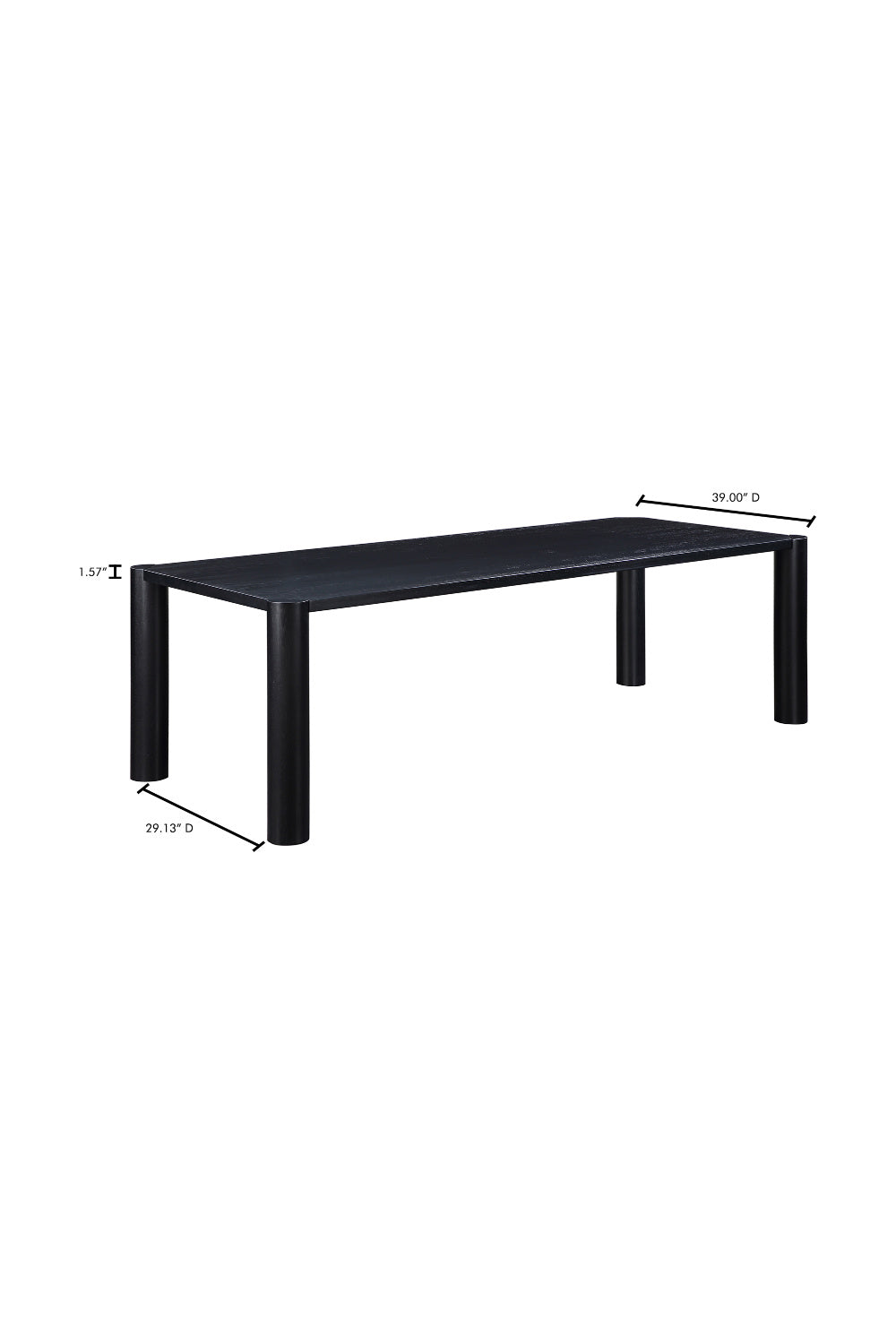 Modern European furniture - Black Oak Dining Table - www.oroa.com | Oroa.com