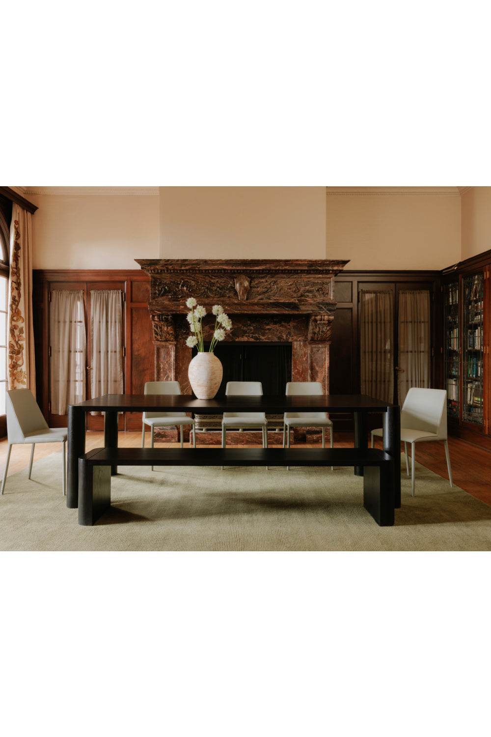 Modern European furniture - Black Oak Dining Table - www.oroa.com | Oroa.com