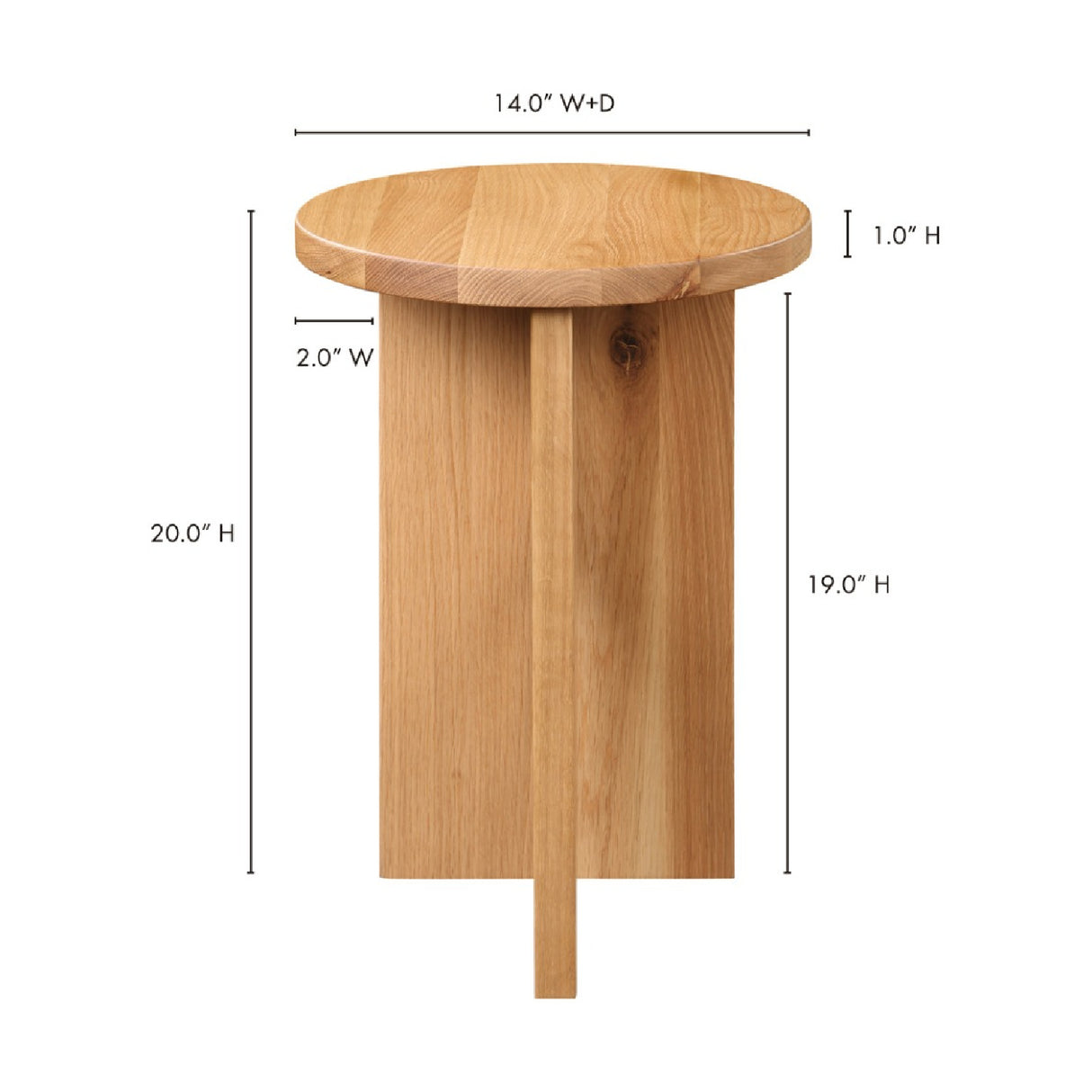 Modern European furniture - Wooden Cross-Base Accent Table - www.oroa.com | Oroa.com