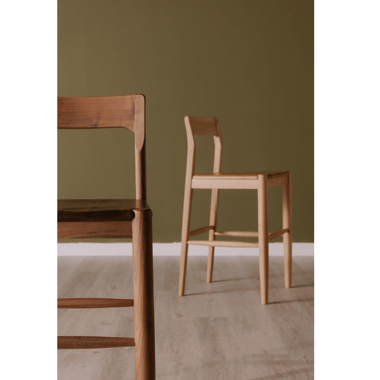 Modern European furniture - Solid Wood Open-Back Counter Stool - www.oroa.com | Oroa.com