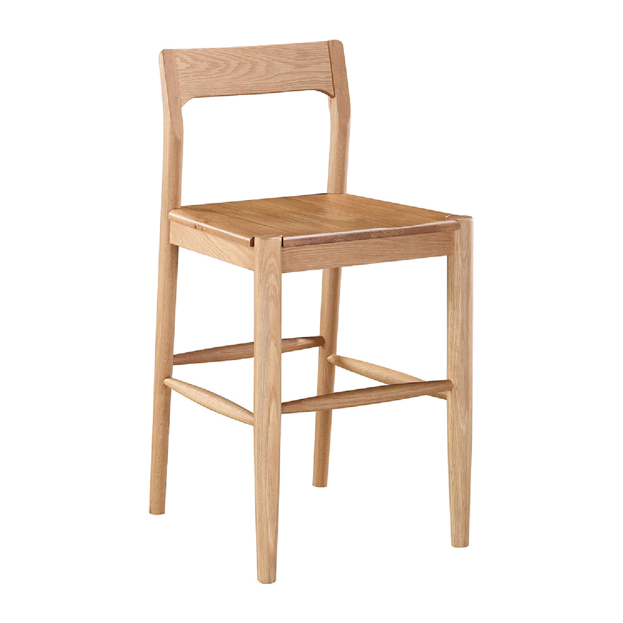 Modern European furniture - Solid Wood Open-Back Counter Stool - www.oroa.com | Oroa.com