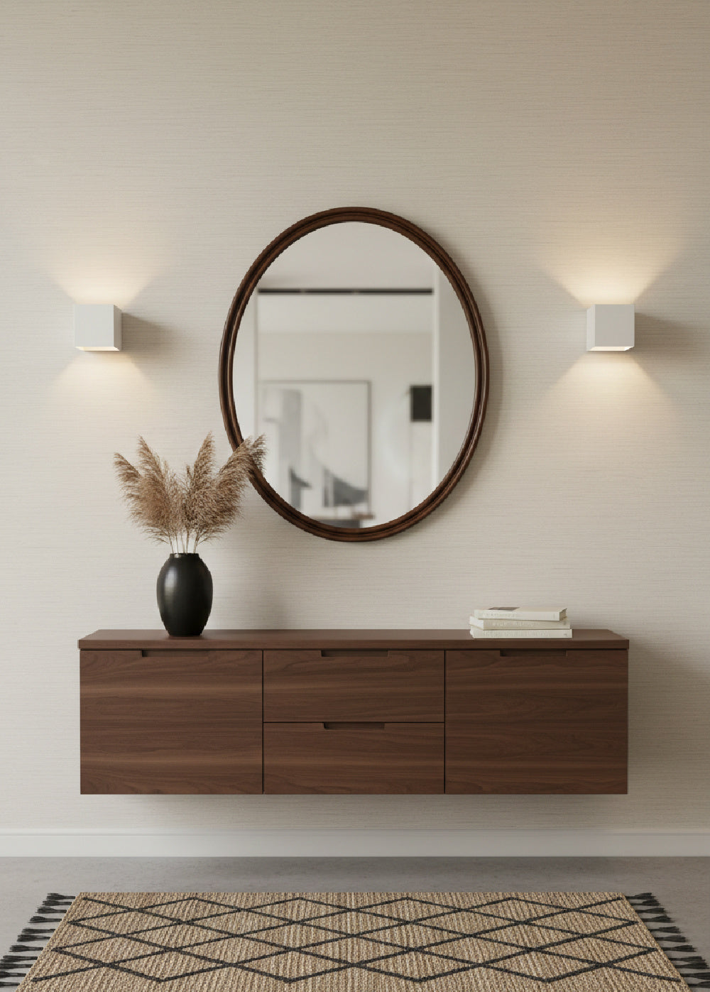 Modern European furniture - Oak Oval Wall Mirror - www.oroa.com | Oroa.com