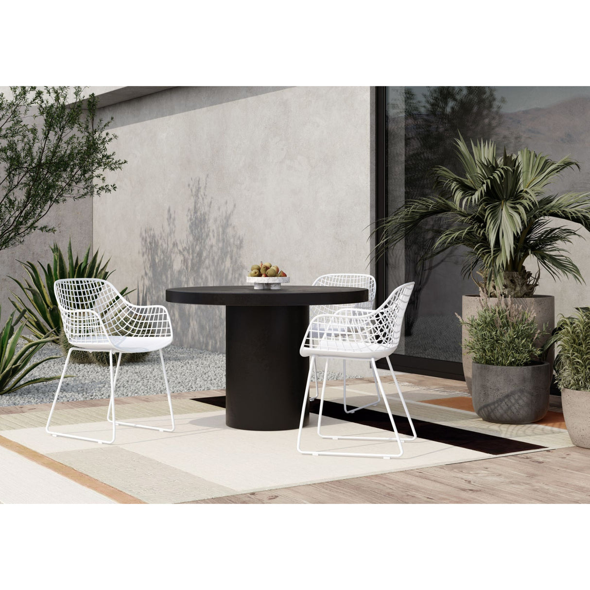Modern European furniture - Matte Concrete Outdoor Dining Table - www.oroa.com | Oroa.com