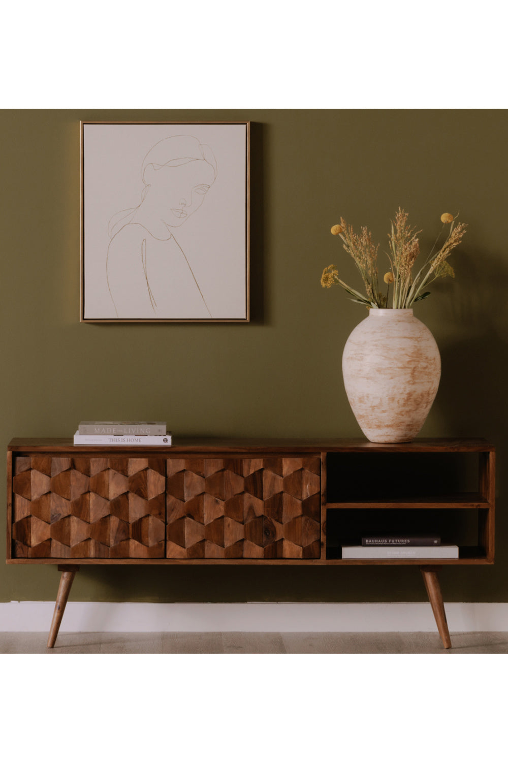 Modern European furniture - Natural Sheesham Media Cabinet - www.oroa.com | Oroa.com