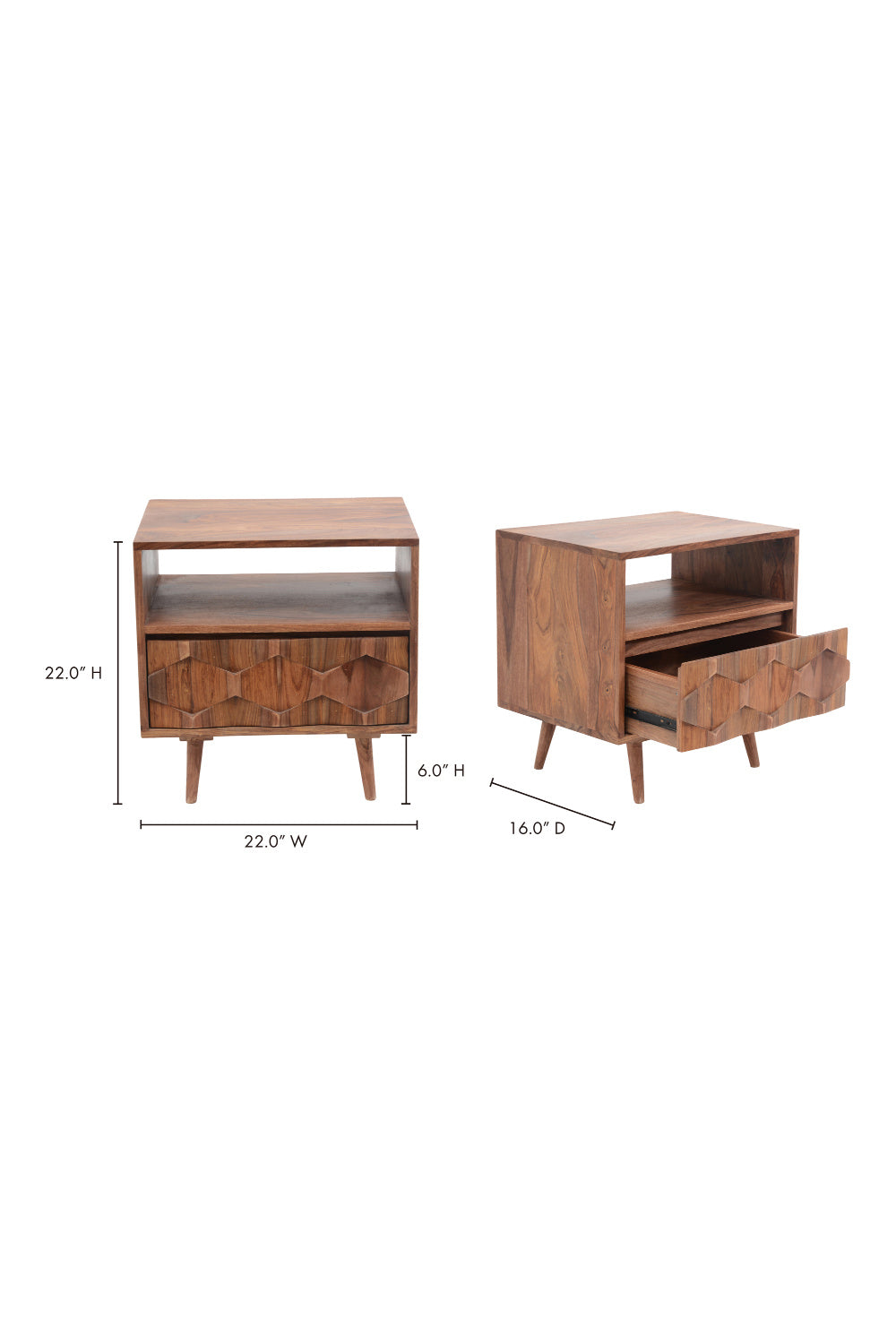 Modern European furniture - Natural Wood Nightstand - www.oroa.com | Oroa.com