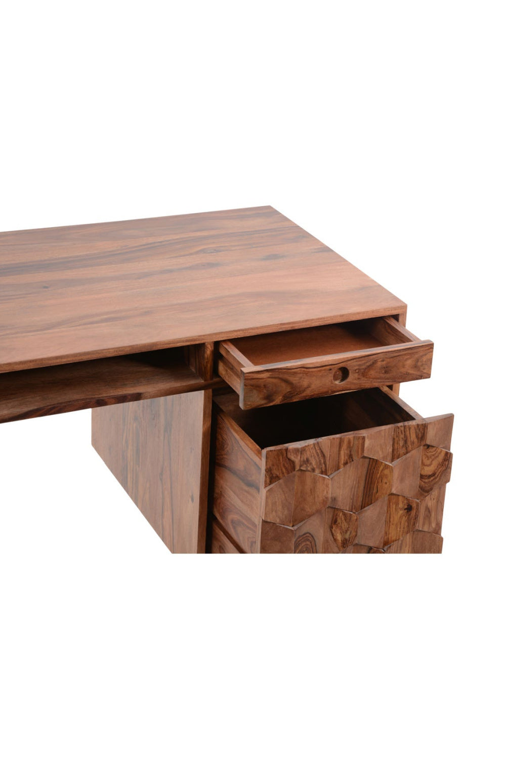 Modern European furniture - Sheesham Wood 2-Drawer Desk - www.oroa.com | Oroa.com