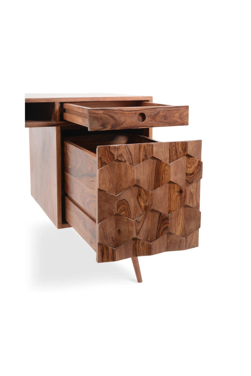 Modern European furniture - Sheesham Wood 2-Drawer Desk - www.oroa.com | Oroa.com