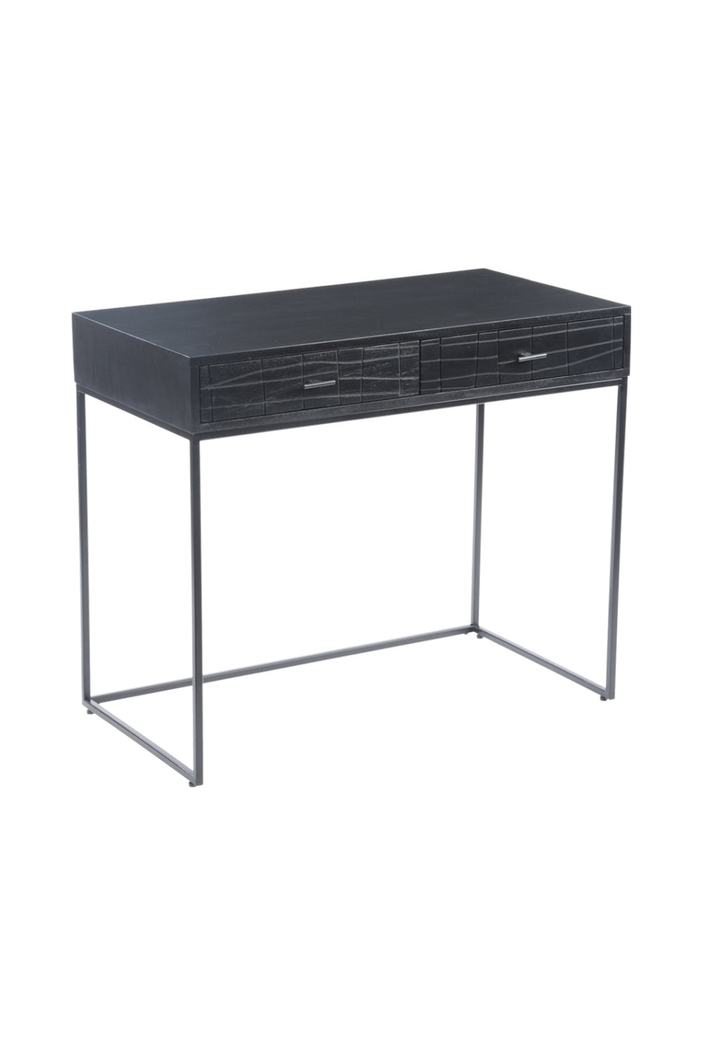 Modern European furniture - Patterned Solid Acacia 2-Drawer Desk - www.oroa.com | Oroa.com