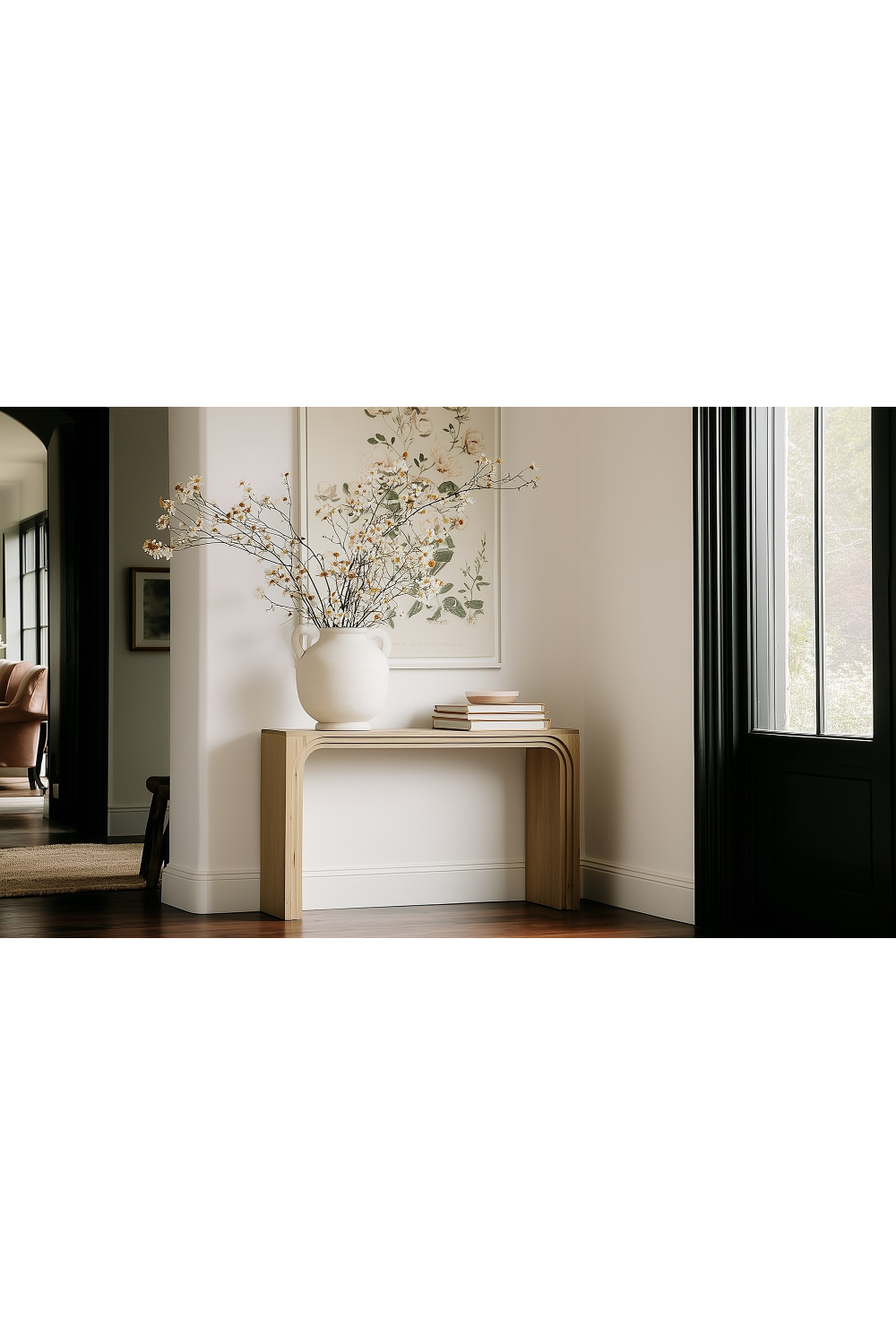 Modern European furniture - Solid Oak Arched Console Table - www.oroa.com | Oroa.com
