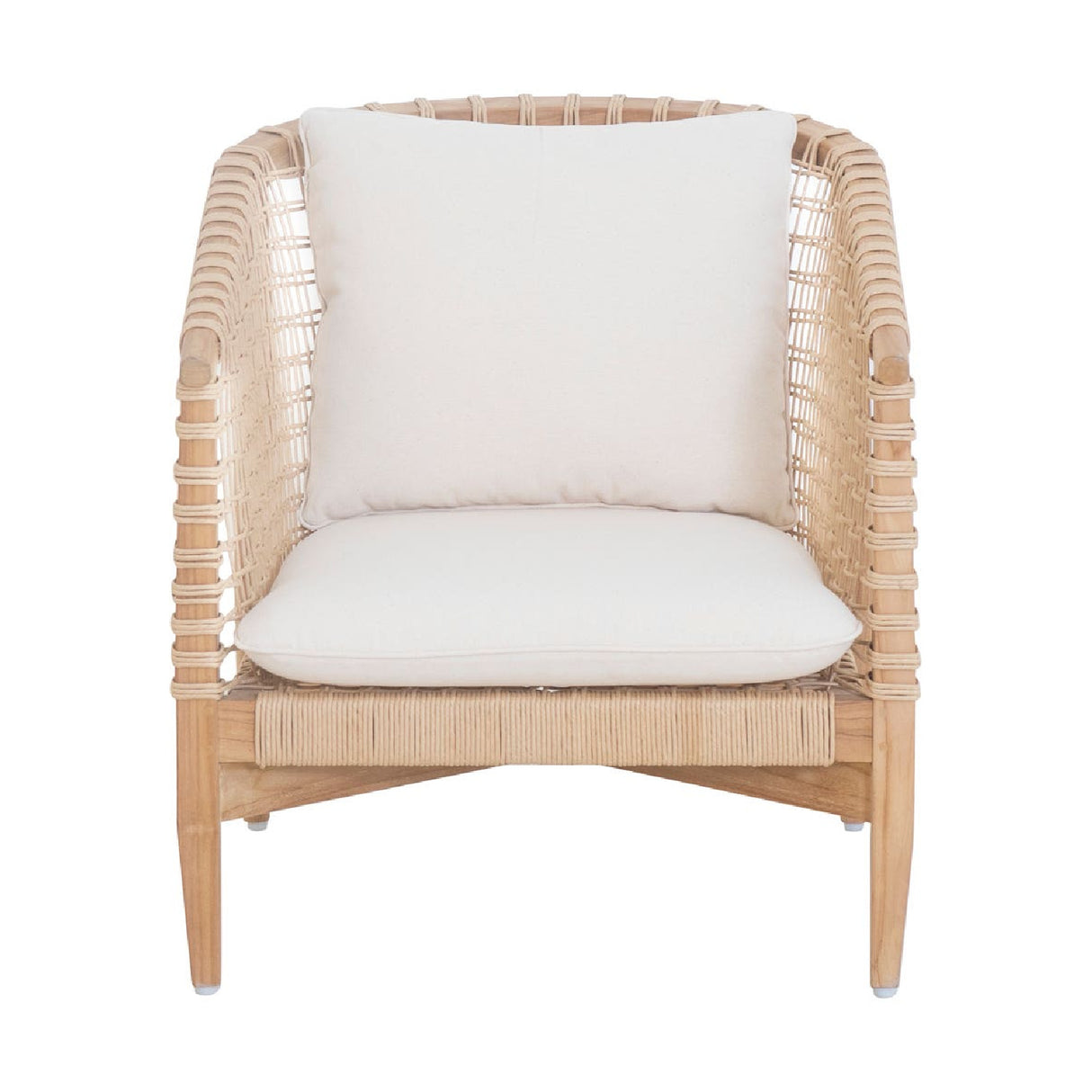 Modern European furniture - White Weave Outdoor Lounge Chair - www.oroa.com | Oroa.com
