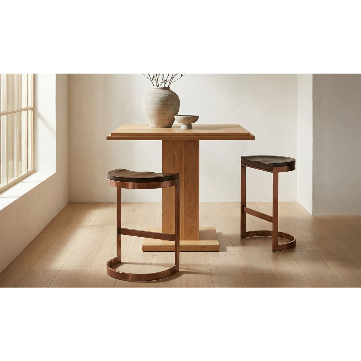 Modern European furniture - Wooden Seat Counter Stool - www.oroa.com | Oroa.com