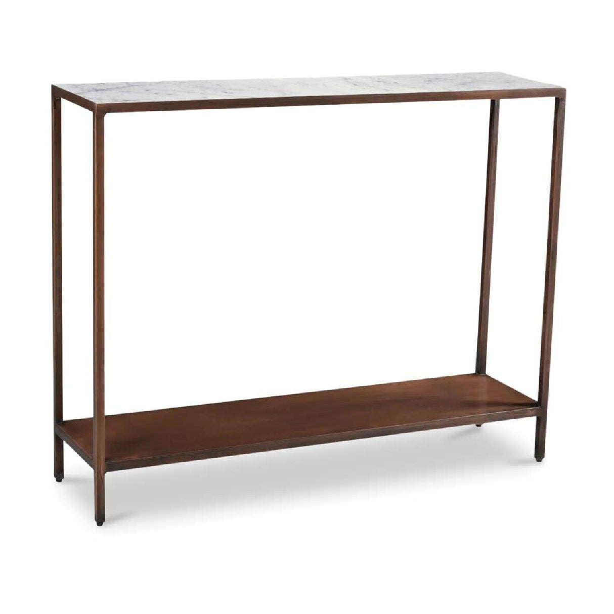 Modern European furniture - Copper Framed Marble Console Table - www.oroa.com | Oroa.com