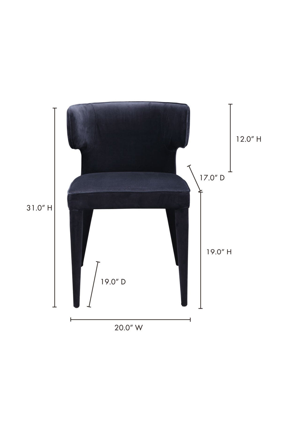 Modern European furniture - Black Upholstered Dining Chair - www.oroa.com | Oroa.com