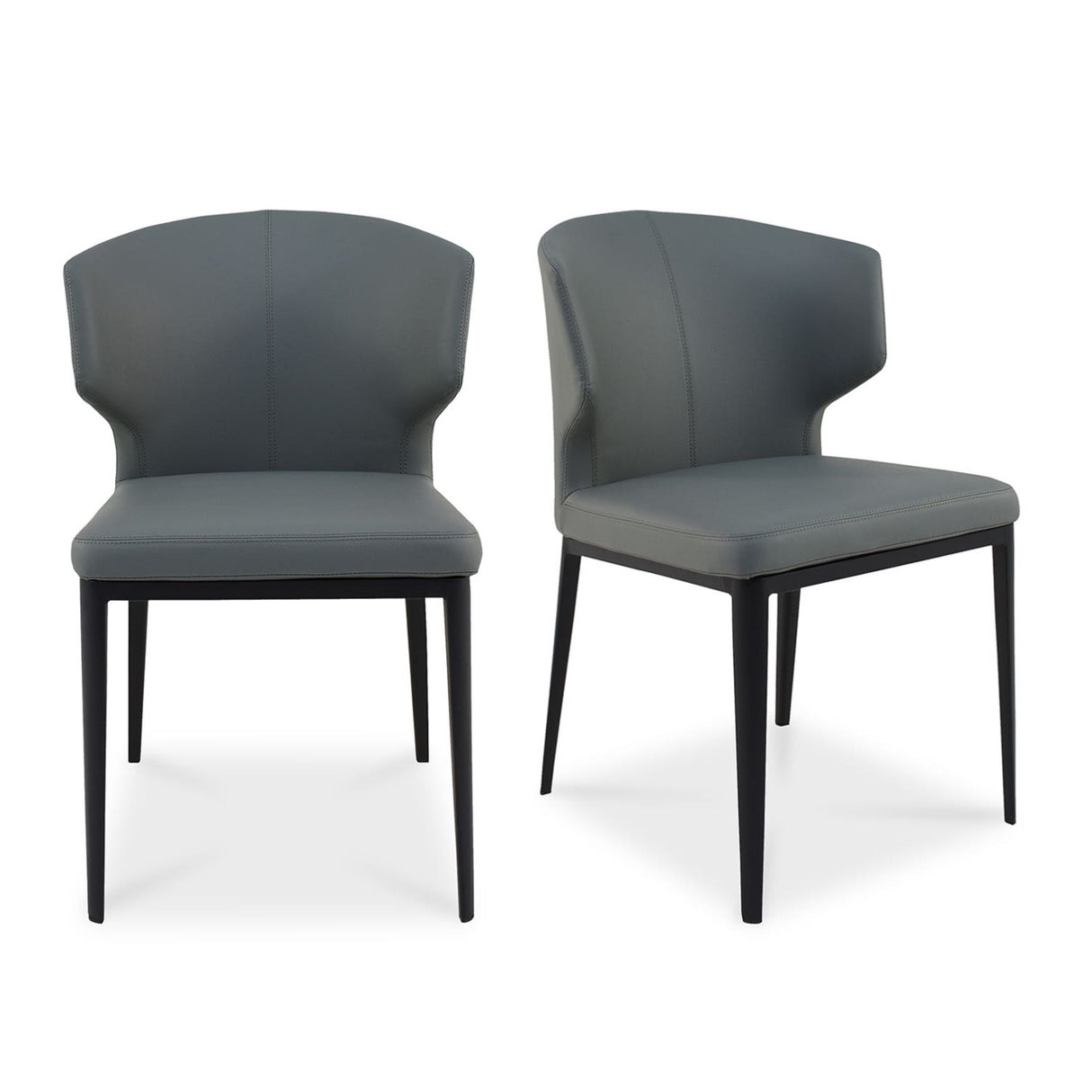 Modern European furniture - Vegan Leather Dining Chair Set (2) - www.oroa.com | Oroa.com