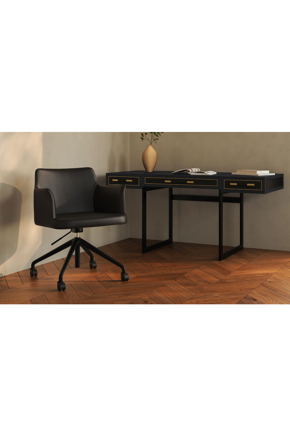 Modern European furniture - Black Swivel Office Chair - www.oroa.com | Oroa.com