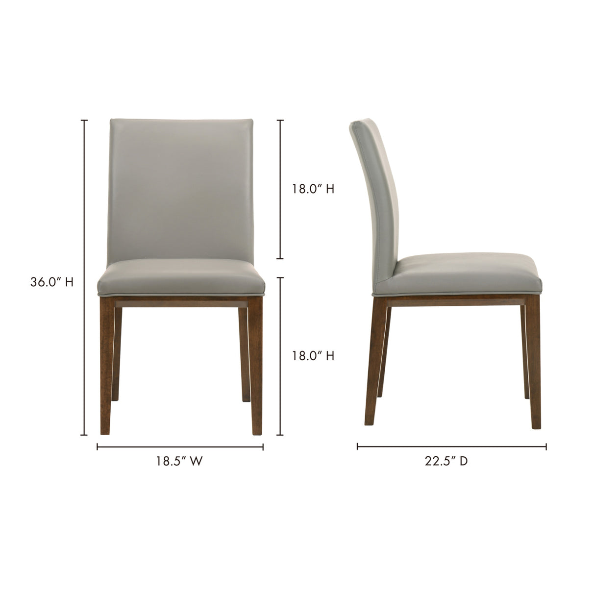 Modern European furniture - Top Grain Leather Dining Chairs (2) - www.oroa.com | Oroa.com