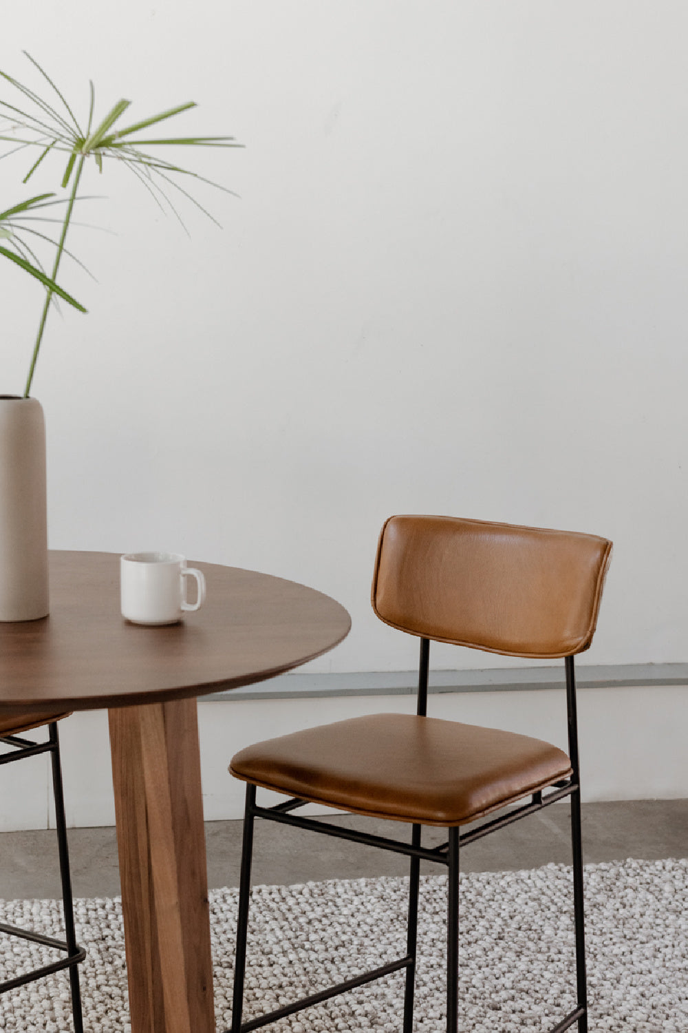 Modern European furniture - Brown Leather Bar Stool - www.oroa.com | Oroa.com