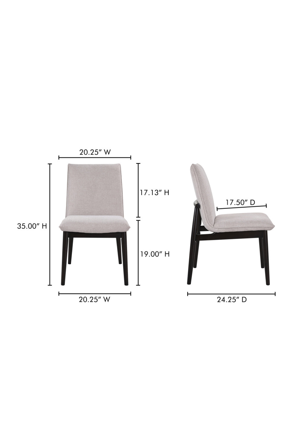 Modern European furniture - Padded Dining Chair Set (2) - www.oroa.com | Oroa.com