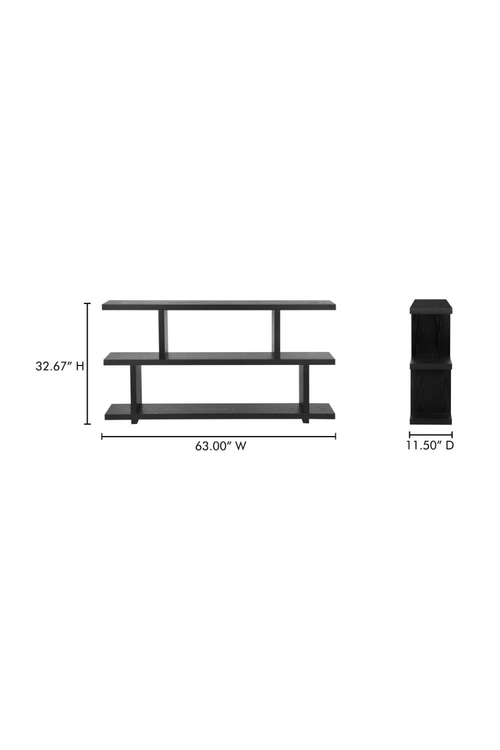 Modern European furniture - Black Ash Veneer Shelf - www.oroa.com | Oroa.com