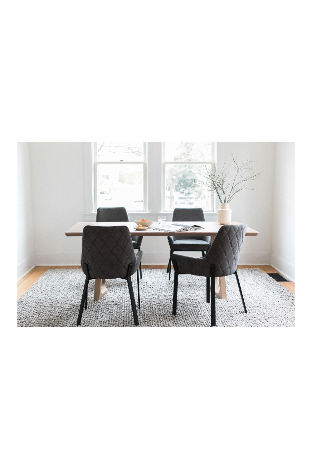 Modern European furniture - Quilted Upholstered Dining Chairs (2) - www.oroa.com | Oroa.com