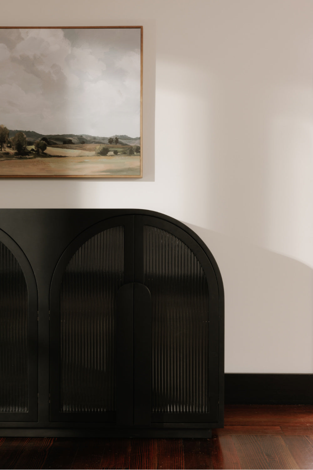 Modern European furniture - Black Arched 4-Door Cabinet - www.oroa.com | Oroa.com