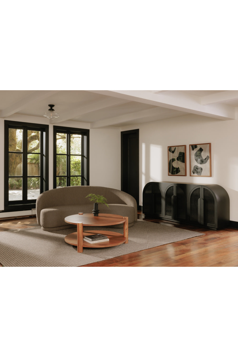 Modern European furniture - Black Arched 6-Door Sideboard - www.oroa.com | Oroa.com