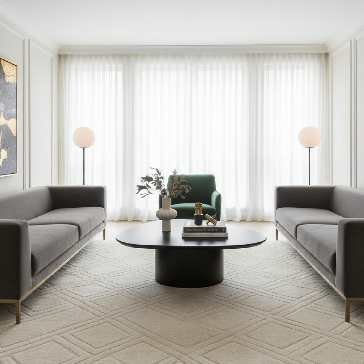 Modern European furniture - Organic-Shaped Lacquered Coffee Table - www.oroa.com | Oroa.com