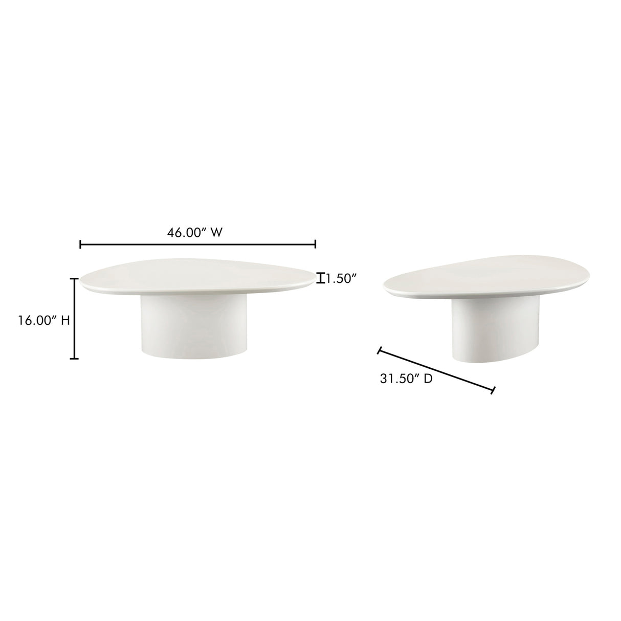 Modern European furniture - Organic-Shaped Lacquered Coffee Table - www.oroa.com | Oroa.com