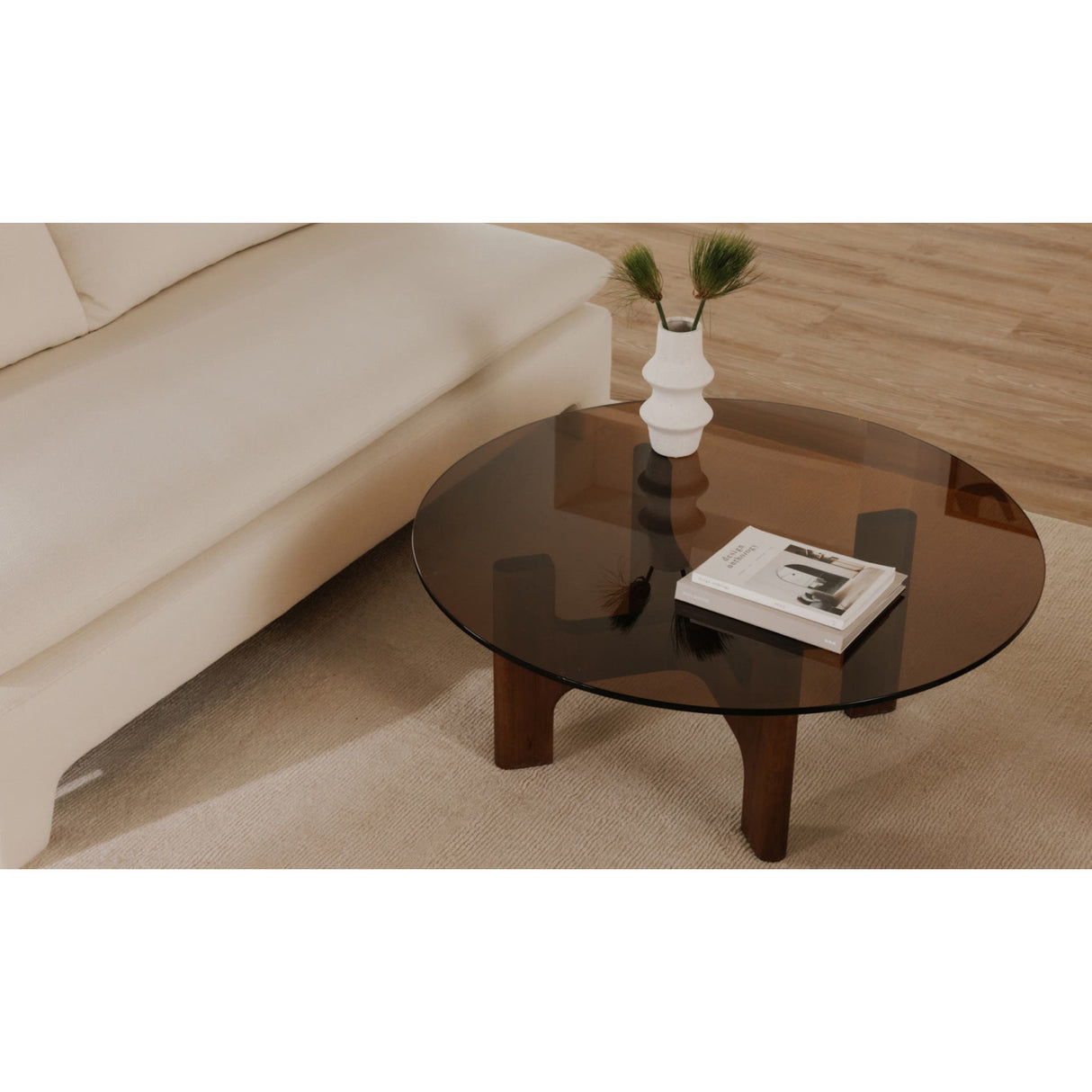 Modern European furniture - Brown Glass Coffee Table - www.oroa.com | Oroa.com