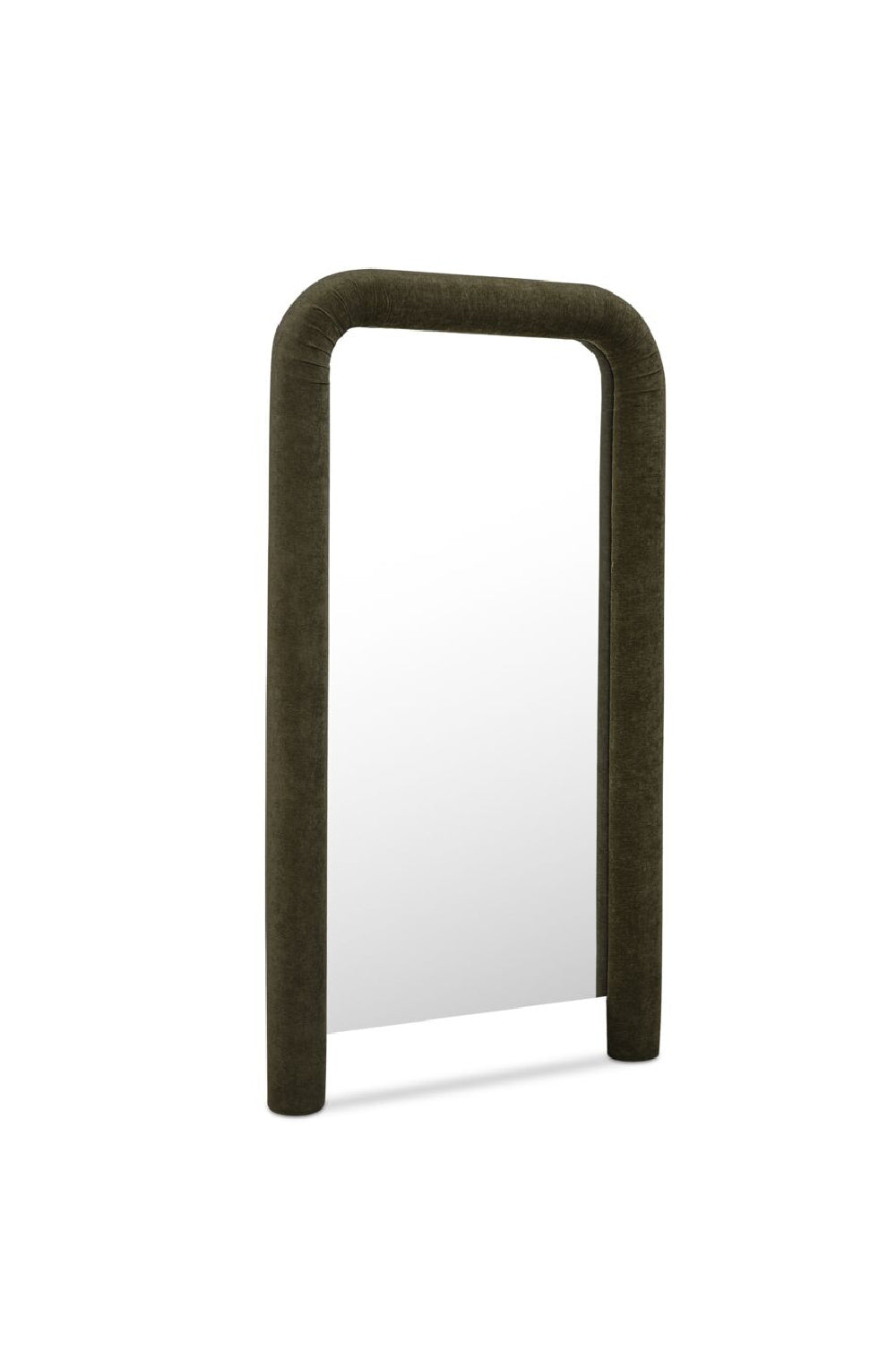 Modern European furniture - Ruched Upholstered Floor Mirror - www.oroa.com | Oroa.com